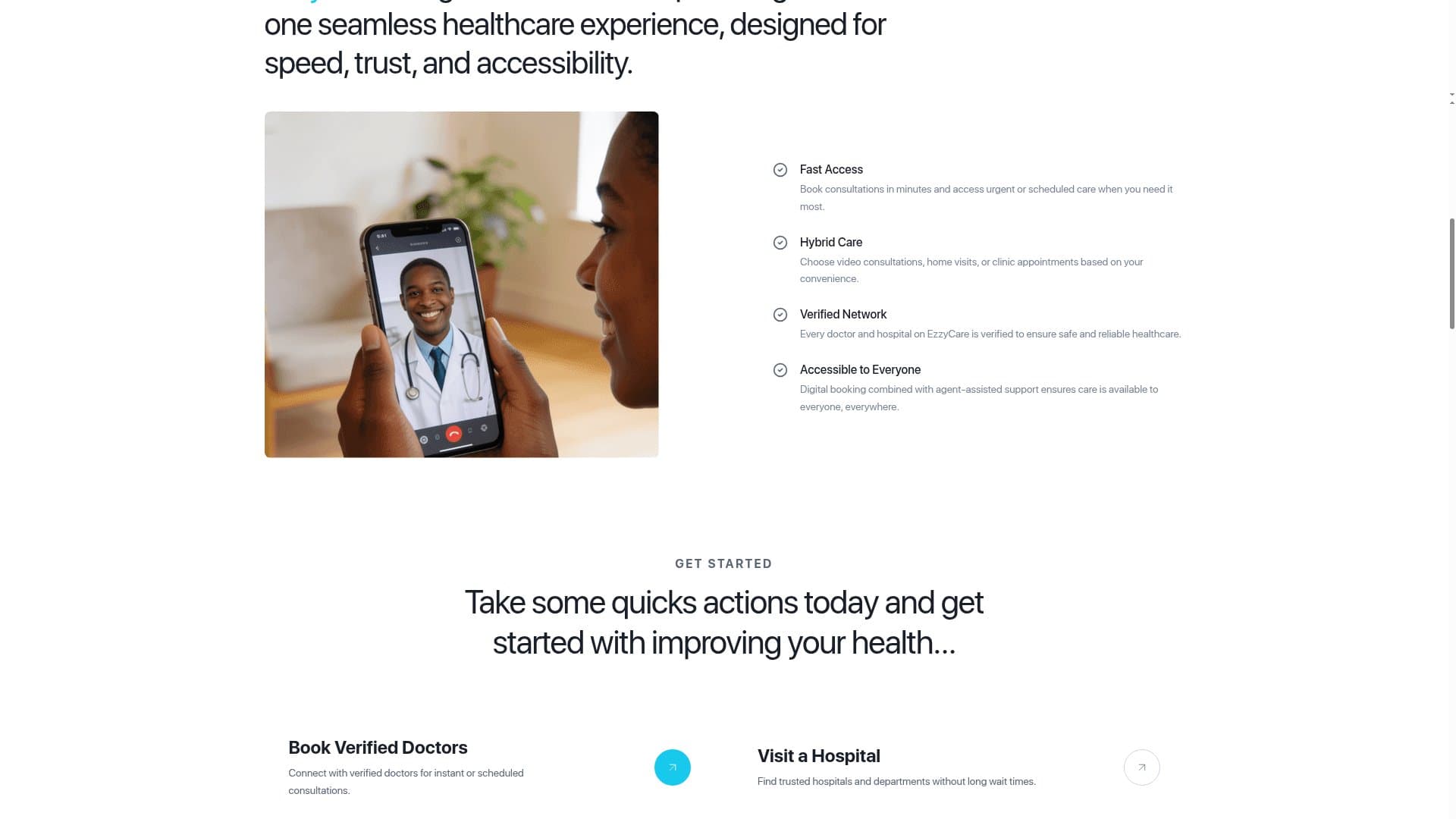 EzzyCare product screenshot