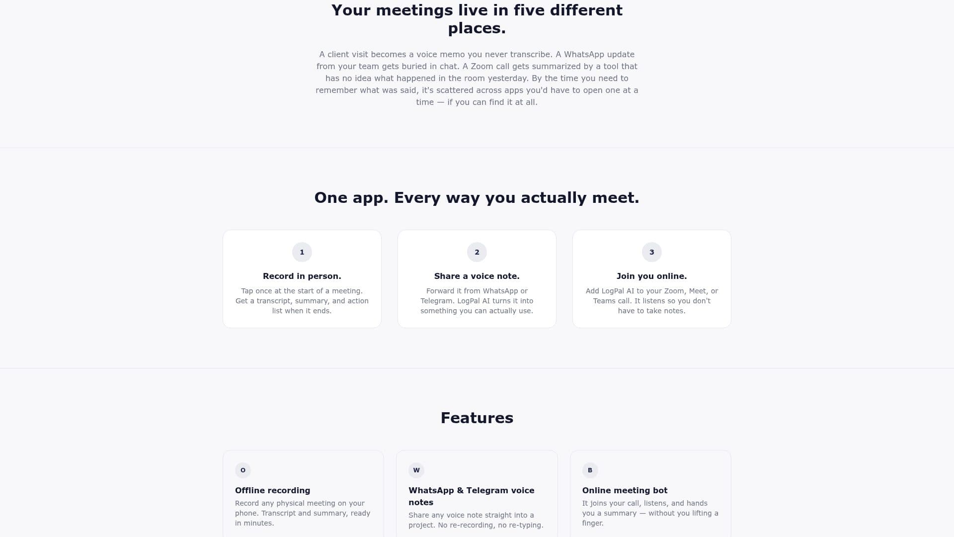 Meeting or imported context