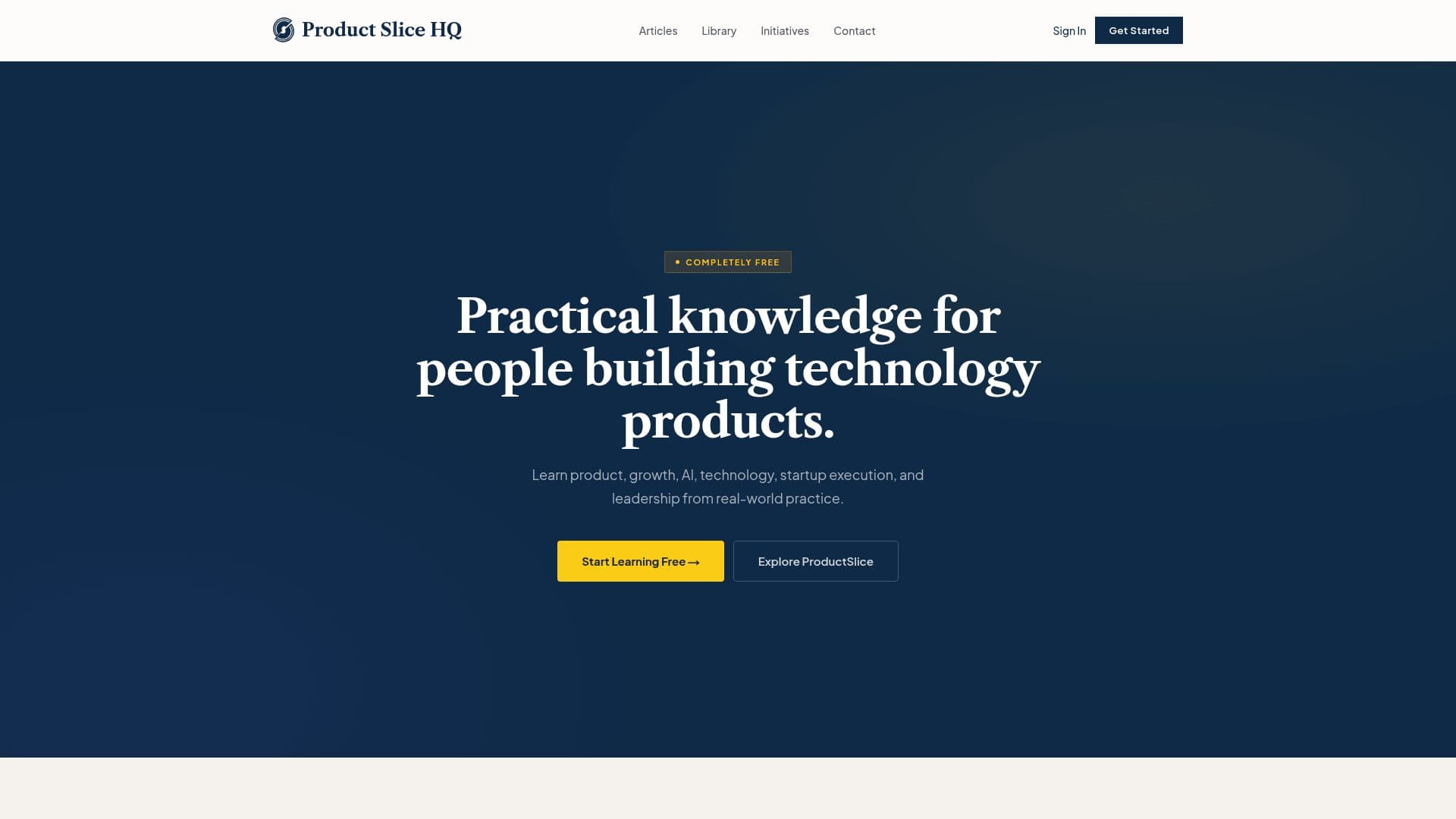 Product discovery / homepage